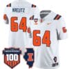Josh Kreutz Jersey #64 Illinois Fighting Vapor Limited College Football Stitched White
