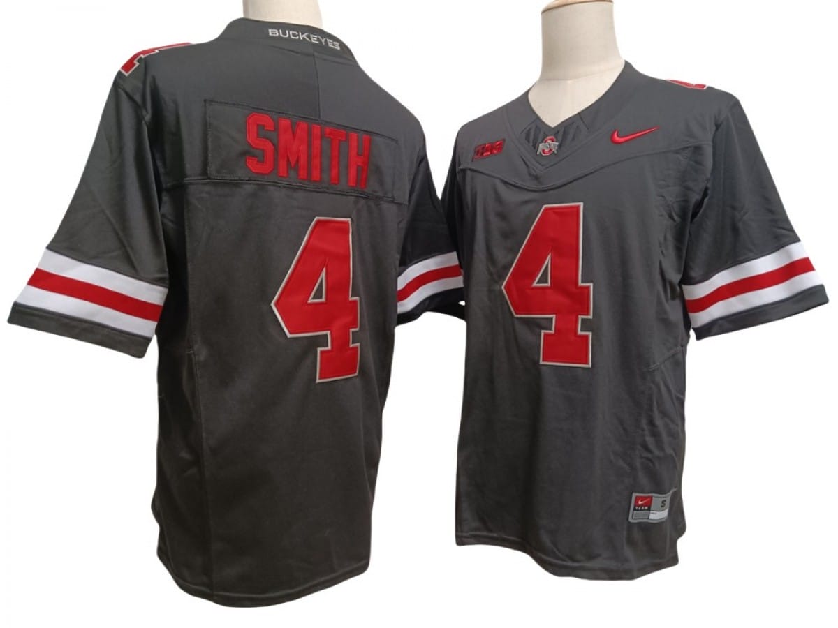 Jeremiah Smith Jersey #4 Ohio State Buckeyes Vapor F.U.S.E. Football Limited Black