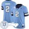 Jakeen Harris Jersey #2 North Carolina Tar Heels Vapor College Football Stitched Alternate Blue