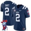 Jaxson Dart Jersey #2 Ole Miss Rebels Vapor Limited College Football Stitched Navy