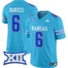 Jalon Daniels Jersey #6 Kansas Jayhawks 2024 Vapor College Football Vapor Limited Old Ku