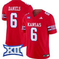 Jalon Daniels Jersey #6 Kansas Jayhawks 2024 Vapor College Football Vapor Limited Red