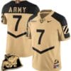 Jimmy Ciarlo Jersey #7 Army Black Knights Jersey Rocky The Bulldog Patch Vapor Limited College Football Stitched Gold Alternate