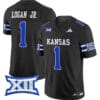 Kenny Logan Jr Jersey #1 Kansas Jayhawks 2024 Vapor College Football Vapor Limited Black