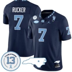Kaimon Rucker Jersey #7 North Carolina Tar Heels Vapor College Football Stitched Navy