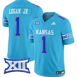 Kenny Logan Jr Jersey #1 Kansas Jayhawks 2024 Vapor College Football Vapor Limited Old Ku