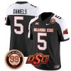 Kendal Daniels Jersey #5 Oklahoma State Cowboys Leslie O'neal Patch Vapor Limited College Football Stitched Black Alternate