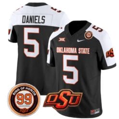Kendal Daniels Jersey #5 Oklahoma State Cowboys Leslie O'neal Patch Vapor Limited College Football Stitched Black Alternate