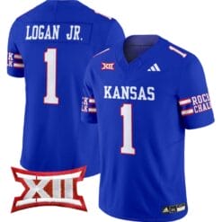 Kenny Logan Jr Jersey #1 Kansas Jayhawks 2024 Vapor College Football Vapor Limited Royal