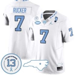 Kaimon Rucker Jersey #7 North Carolina Tar Heels Vapor College Football Stitched White