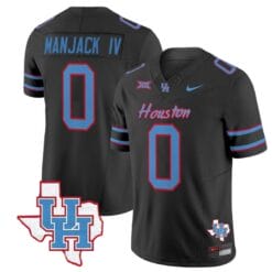 Manjack IV Jersey #0 Houston Cougars Oilers Inspired Vapor College Football Limited Stitched Black