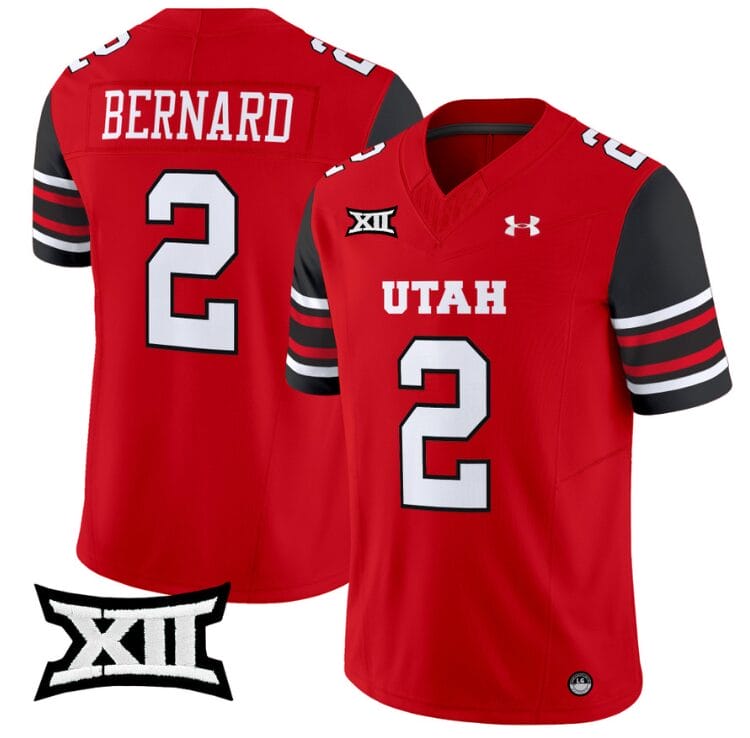 Micah Bernard Jersey #2 Utah Utes Vapor Limited College Football Stitched Red