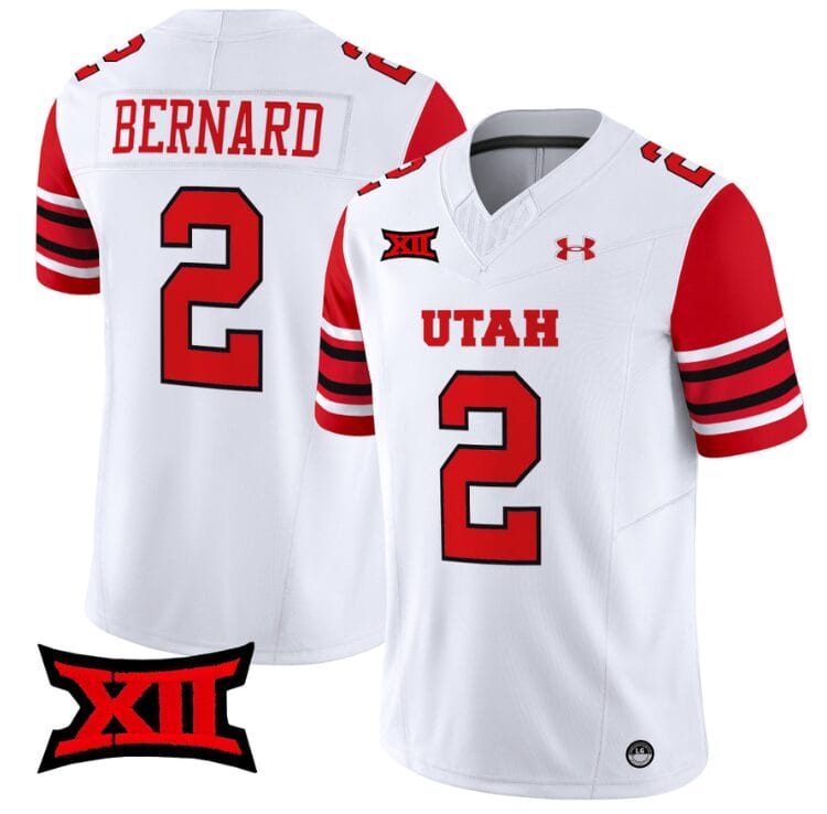 Micah Bernard Jersey #2 Utah Utes Vapor Limited College Football Stitched White