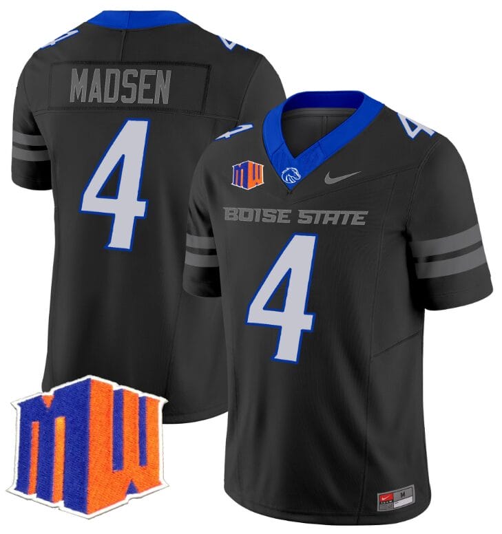 Maddux Madsen Jersey #4 Boise State Broncos Vapor Limited College Football Stitched Black