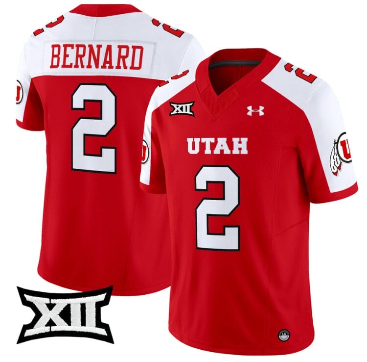 Micah Bernard Jersey #2 Utah Utes Vapor Limited College Football Stitched Red Alternate