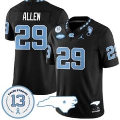 Marcus Allen Jersey #29 North Carolina Tar Heels Vapor College Football Stitched Black