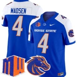 Maddux Madsen Jersey #4 Boise State Broncos Vapor Limited College Football Stitched Royal Alternate