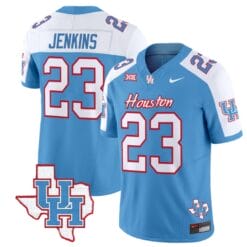 Parker Jenkins Jersey #23 Houston Cougars Oilers Inspired Vapor College Football Limited Stitched Blue Alterante