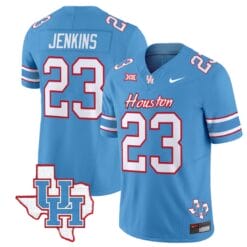 Parker Jenkins Jersey #23 Houston Cougars Oilers Inspired Vapor College Football Limited Stitched Blue