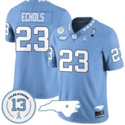 Power Echols Jersey #23 North Carolina Tar Heels Vapor College Football Stitched Blue