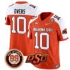 Rashod Owens Jersey #10 Oklahoma State Cowboys Leslie O'neal Patch Vapor Limited College Football Stitched Orange Alternate