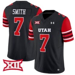 Steve Smith Sr Jersey #7 Utah Utes Vapor Limited College Football Stitched Black