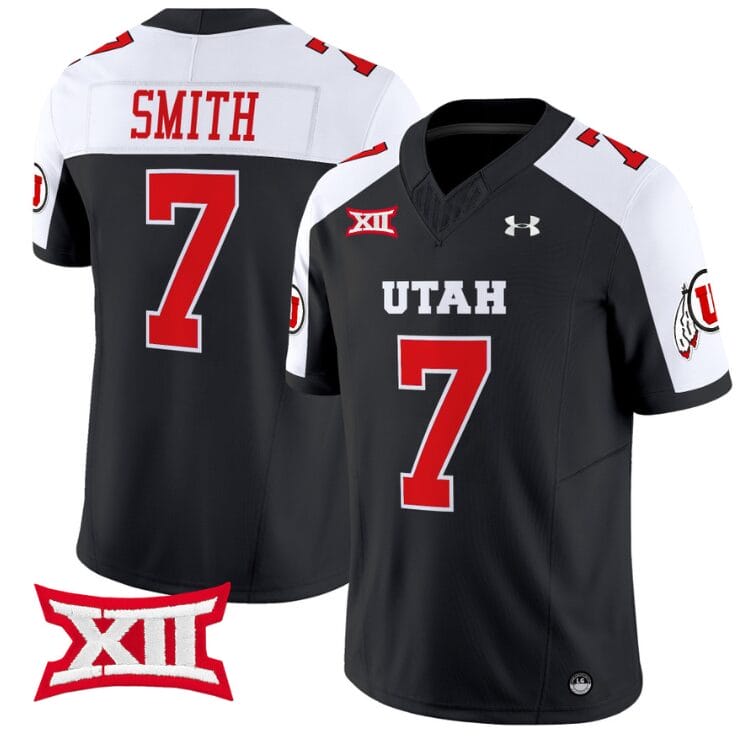 Steve Smith Sr Jersey #7 Utah Utes Vapor Limited College Football Stitched Black Alternate