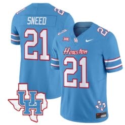 Stacy Sneed Jersey #21 Houston Cougars Oilers Inspired Vapor College Football Limited Stitched Blue