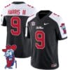 Tre Harris Jersey #9 Ole Miss Rebels Vapor Limited College Football Stitched Black Alternate
