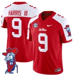 Tre Harris Jersey #9 Ole Miss Rebels Vapor Limited College Football Stitched Red Alterntae