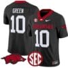 Taylen Green Jersey #10 Arkansas Razorbacks Vapor Limited College Football Stitched Black