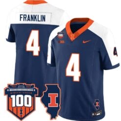 Zakhari Franklin Jersey #4 Illinois Fighting Vapor Limited College Football Stitched Navy Alterante