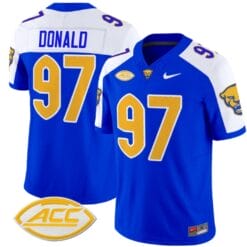 Aaron Donald Jersey #97 Pittsburgh Panthers Vapor Limited College Football Stitched Royal Alternate