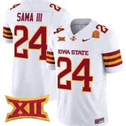 Abu Sama III Jersey #24 Iowa State Cyclones Vapor Limited College Football Stitched White