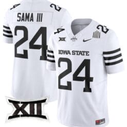 Abu Sama III Jersey #24 Iowa State Cyclones Vapor Limited College Football Stitched White Limited