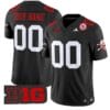 Custom Nebraska Cornhuskers Jersey Name and Number Vapor Limited Football Black
