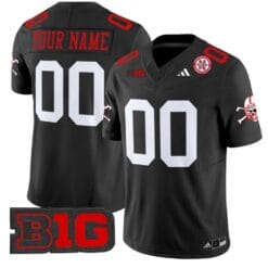 Custom Nebraska Cornhuskers Jersey Name and Number Vapor Limited Football Black