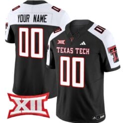 Custom Texas Tech Red Raiders Jersey Name and Number Vapor Limited Football Black Alternate