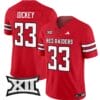 Cameron Dickey Jersey #33 Texas Tech Red Raiders Vapor Limited Football Red