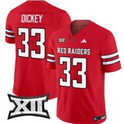 Cameron Dickey Jersey #33 Texas Tech Red Raiders Vapor Limited Football Red