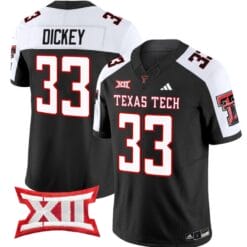 Cameron Dickey Jersey #33 Texas Tech Red Raiders Vapor Limited Football Black Alternate