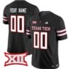 Custom Texas Tech Red Raiders Jersey Name and Number Vapor Limited Football Black
