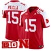 Dylan Raiola Jersey #15 Nebraska Cornhuskers Vapor Limited Football Scarlet Alternate