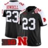 Dante Dowdell Jersey #23 Nebraska Cornhuskers Vapor Limited Football Black Alternate