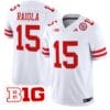 Dylan Raiola Jersey #15 Nebraska Cornhuskers Vapor Limited Football White