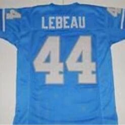 Dick LeBeau Jersey Detroit Lions Custom Throwback Football Blue
