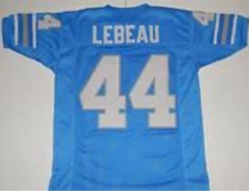 Dick LeBeau Jersey Detroit Lions Custom Throwback Football Blue