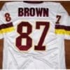 Downtown Charlie Jersey Brown Washington Redskins Custom Throwback Football White