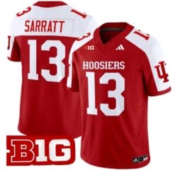 Elijah Sarratt Jersey #13 Indiana Hoosiers Vapor Limited Football Crimson Alternate