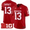 Elijah Sarratt Jersey #13 Indiana Hoosiers Vapor Limited Football Crimson